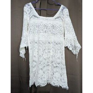Free People Lace Crochet Coverup S Boho Hippie Beach
